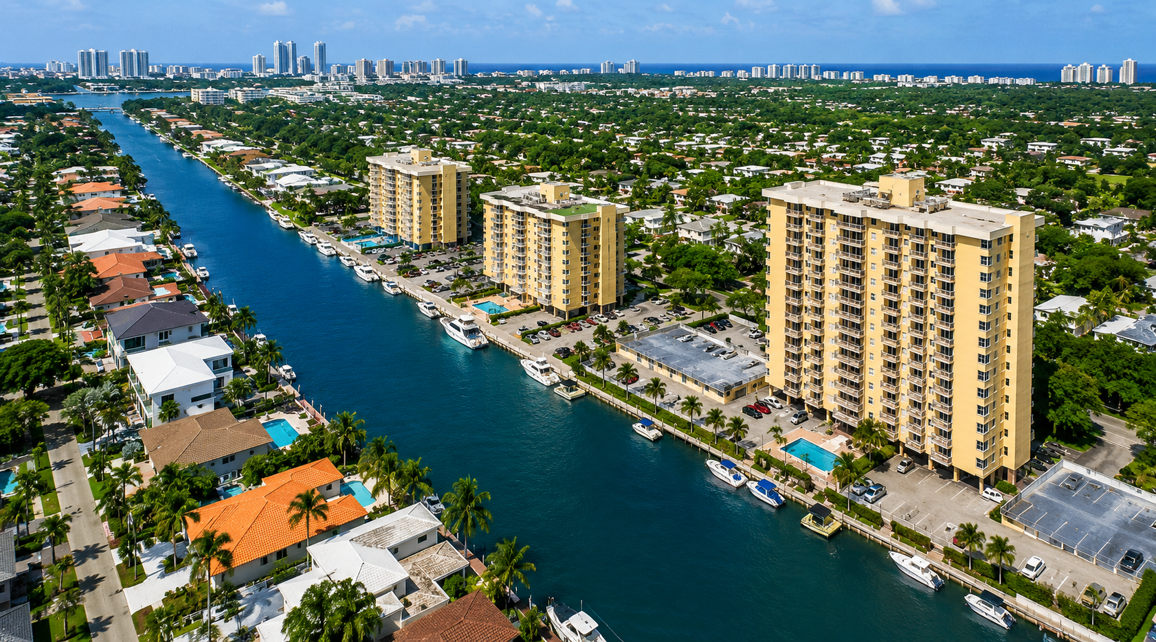 Aerial location view of Keystone Towers along Little Arch Creek